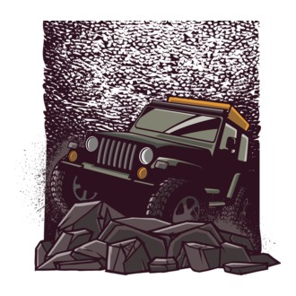Jeep Offroad model tricou