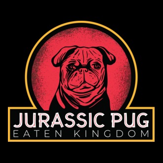 Jurassic Pug Tricou cu mops model tricou