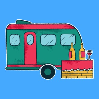 Autorulotă Camping model tricou