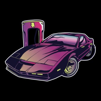 Kitt pe încărcător electric tricou amuzant model tricou
