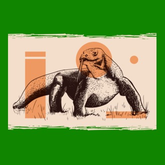 Șopârlă dragon de Komodo model tricou