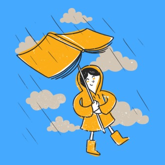 Umbrelă Carte model tricou