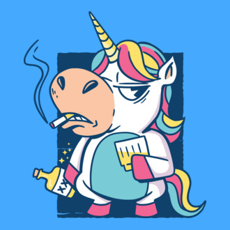 Unicorn rebel model tricou