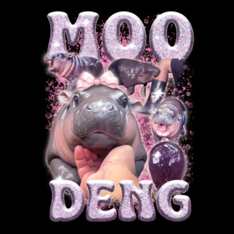MOO DENG baby hippo model tricou
