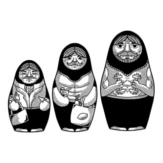 Păpuși Mamushka model tricou