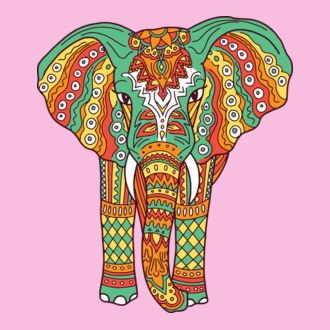 Mandala Elefant model tricou