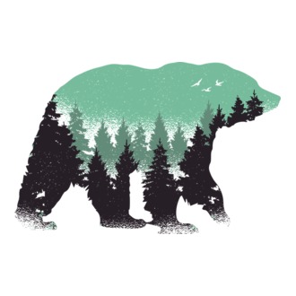Urs pădure Natură tricou model tricou