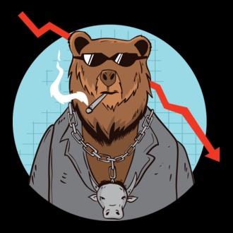 Piață urs Bursa de valori model tricou