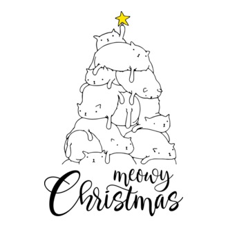 Meowy Christmas model tricou