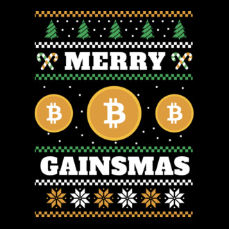 Merry Gainmas Bitcoin tricou cu pulovăr urât model tricou