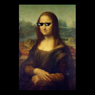 Mona Lisa Deal with it model tricou