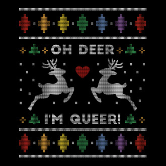 'Oh Deer, I''m Queer Ugly Sweater' model tricou