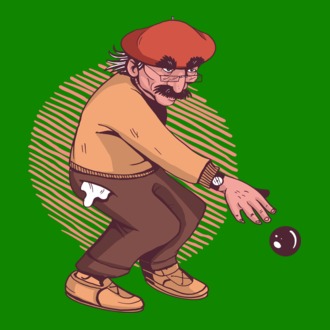 Petanque bătrân model tricou