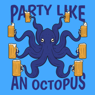 Party Like An Octopus model tricou