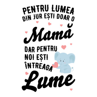 Pentru lumea din jur ești doar o mamă, dar pentru noi ești întreaga lumea model tricou