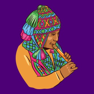 Muzician peruan indigen model tricou