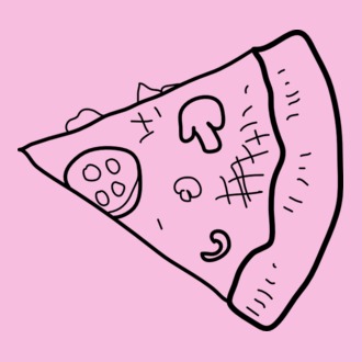Felie de pizza (parte tricou pereche) model tricou