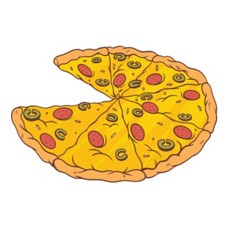 Felii de pizza Cuplu model tricou