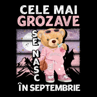 RETRO teddy fetişcană SEPTEMBRIE model tricou
