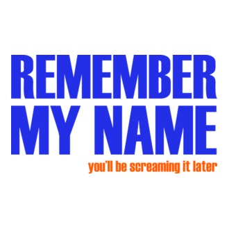 Remember My Name model tricou