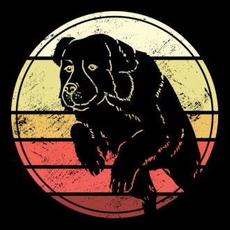 Câine Retro Landseer model tricou