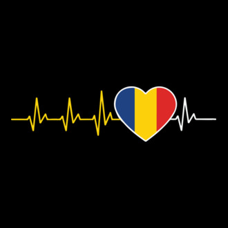 România heartbeat model tricou