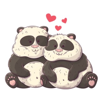 URȘI PANDA DOLOFANI ÎNDRĂGOSTIȚI model tricou