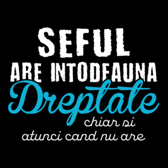 Seful are intodeauna dreptate model tricou