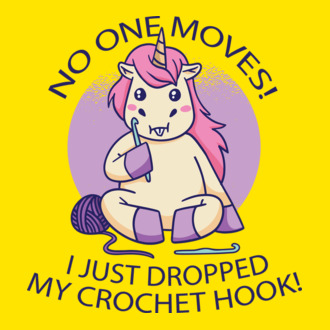 Nu mișcă nimeni, mi-a căzut acul de tricotat - Unicorn model tricou