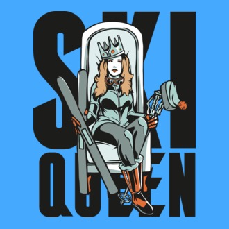 Ski Queen - Regină schioară model tricou