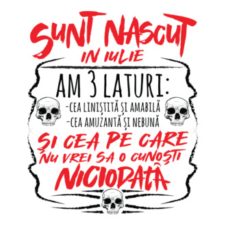 Sunt născut în iunie, am 3 laturi model tricou