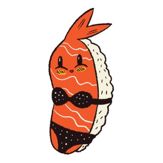 Sushi în bikini model tricou