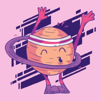 Cerc Hula-Hoop Saturn model tricou