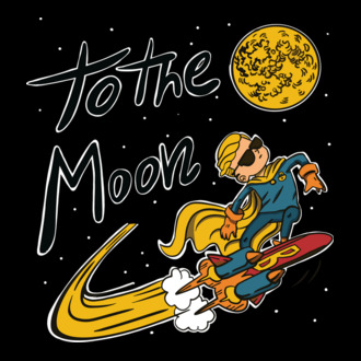 To the Moon Bitcoin model tricou