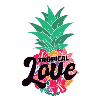 Ananas Tropical Love model tricou