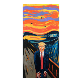 Trump scream model tricou