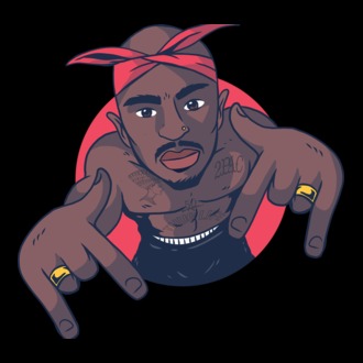 Tupac Shakur Rap model tricou