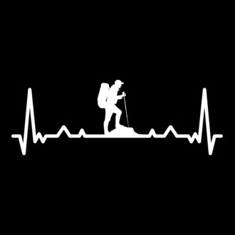 Drumeții Ritm cardiac ECG model tricou