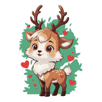 Valentine Deer model tricou