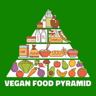 Piramidă vegan model tricou