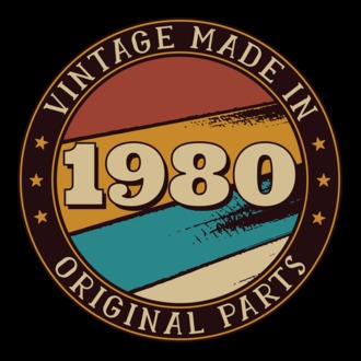 Vintage Made in 1980 Original Parts Retro Birthday model tricou