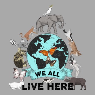 We all live here model tricou