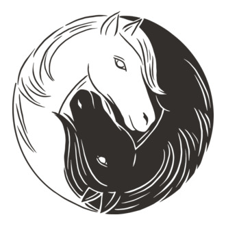 Călăreț Yin Yang model tricou