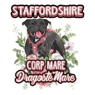american staffordshire terrier - corp mare, dragoste mare model tricou