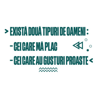 există două tipuri de oameni, cei care mă plac / cei care au gusturi proaste model tricou