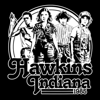 hawkins indiana stranger things2 model tricou