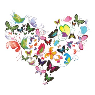 Butterfly Heart model tricou