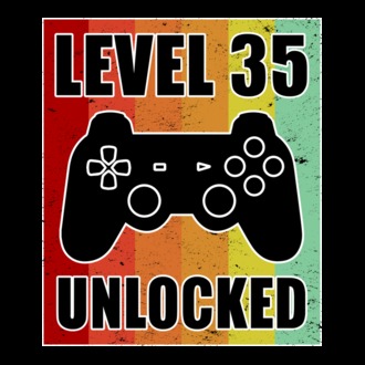 level 35 unlocked retro gamer model tricou