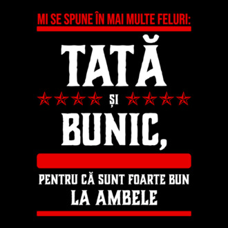 mi se spune în mai multe feluri: tată și bunic, pentru că sunt foarte bun la ambele model tricou