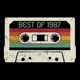 retro tape 1987 vintage model tricou